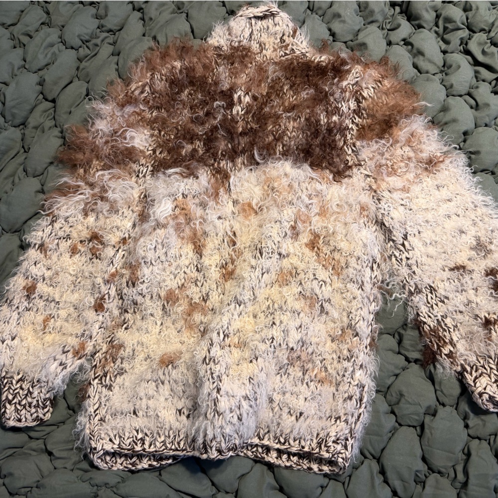 Fuzzy Multicolor Knit Sweater